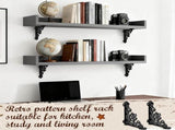 8 Pack Cast Iron Brackets Antique Style Shelf Brackets with Screws 3 7/8" x 3 7/8" Decorative Wall V1258-DP02-C-2830