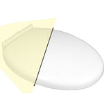 Slow Close Toilet Seat Thickened White PP Quick Installation Household Toilet Lid for Replacement V1294-YM0703-3112230004711