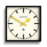 Newgate Number Five Wall Clock Black Yellow Hands V398-NGNUMFIV390KCY