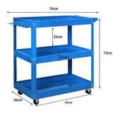 Traderight Tool Cart Trolley Toolbox Blue HW0146-BL