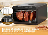 Devanti Food Dehydrator 6 Tray Fruit Dryer Jerky Maker With Stainless Steel Rack FD-E-RACK-306