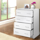 Artiss 4 Chest of Drawers - ANDES White FURNI-DT-4D-WH-AB