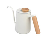 Stainless Steel Drip Coffee Pot, Long Gooseneck Spout Kettle, Tea Matte White, 600ml V1263-JX-2999
