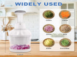 Vegetable Chopper, Food Chopper Manual Hand, Onion, Salad, Garlic, Nut & Veggie Cutter, Dishwasher V1258-DP02-WO-96