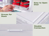 White Black foldable shoe storage boxes, transparent shoe boxes, shoe storage Australia, wardrobe V1347-127-BLA-03454