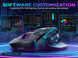 SOLAKAKA Wireless MMO Gaming Mouse 16 Buttons Bluetooth 24000 DPI RGB XFF3-MSSM809P-BK