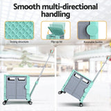 Emajin Shopping Trolley Cart 75L Foldable Green ST-75L-PLA-GR