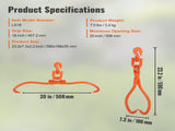 Log Skidding 45.7cm 2 Claw Log Lifting Heavy Duty Rotating Steel Lumber Skidding V952-YMQZQ18YC2ZK618WUV0