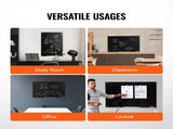 Magnetic Glass Whiteboard, Dry Erase Board 36"x24", Wall-Mounted Large White Glassboard Frameless, V952-CXGCBLBGHBL3VB8RKV0
