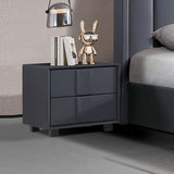 Gas Lift Bedroom Suite MDF Fabric in King Black V43-BDS-PRD-4PC-TBY-K