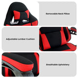 Sarantino Antre Kids Study Gaming Chair Black Red Computer Seat Ergonomic Back Support Padded A CH-MLM-691-BKRD
