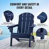 Adirondack Chair Plastic, Set of 2 All-Weather Portable Folding Fire Pit Chair, Outdoor Adirondack V952-SLADLDKYLSKZ3IJ8KV0