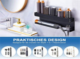 7 in 1 Storage Hair Dryer Holder for Iron Accessories, Hair Tool Organizer Wall Mount, V1192-AZ-W-1087