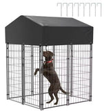 Small Outdoor Dog Kennel Pet Cage with Roof Cover 125x120x165cm V178-66733