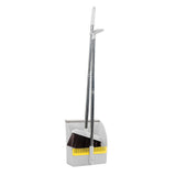Broom and Dustpan Set, Long Handle Broom and Dustpan Set, Broom with Stand Up Dustpan Combo Set, for V1369-AZ3-W-09677