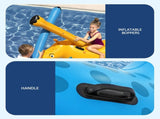 Bestway Kids Rhino Inflatable Ride-On Pool Float Toy Set of 2 with Boppers BW-FLOAT-41522