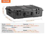 Weatherproof Hard Case, Heavy Duty Protective Dry Box Case with Pre-cut Foam, and Retractable Pull V952-FFYSTX2025CU96KGUV0