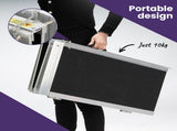 Equipmed 123cm Portable Folding Aluminium Access Ramp, 272kg Rated, Black Ultra-Grip, for V219-HELRMPEQ13SA