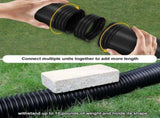 2 Pack Rain Gutter Downspout Extensions, Flexible Downspout Extender Extendable Pipes for Rain Water V1366-AZ2-W-03403
