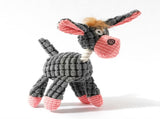 3pcs Grey Goofy Plush Donkey Squeaky Dog Toy - Large Interactive Chew & Cuddle Buddy V888-ELOSUNG24847