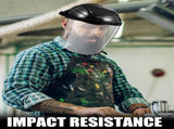 4 Pcs Clear Safety Face Shield for Grinding & Cutting, Lightweight Full Impact Resistant with V1258-DP02-C-1413