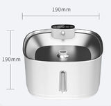 Stainless Steel Cat Water Fountain - 108oz/3.2L Pet Water Fountain Cordless with Motion Sensor, 4 V1107-134-08930-SLR-19CM
