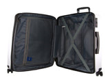 Pierre Cardin Inspired Milleni Checked Luggage Bag Travel Carry On Suitcase 75cm - White V563-MONACO-LARGE-WHITE