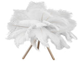 Feather Table Lamp USB Rechargeable Ostrich Feather Desk Light with Gold Tripod for Bedroom 40Pcs V1294-YM0521-3119230059511
