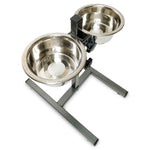 Double Raised Dog Bowl Stand 750ml Pet Cat Elevated Adjustable Food Water Feeder V238-SUPDZ-32919818633296