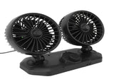 Dual Head Car Cooler Powerful Cooling Ultra Silent USB 360 Degree Rotation Air Circulation V1294-YM0901-3113240173511