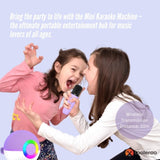 Mini Karaoke Machine - 2x Wireless Microphones Portable Bluetooth Speaker Purple V238-SUPDZ-41169084514384