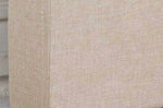 Bed Head Double Beige Headboard Upholstery Fabric Tufted Buttons V43-BED-CILNDBE