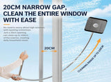 Lightweight Interior & Exterior Window Cleaner with 110cm Extendable Aluminium Pole & 3 Cleaning Pad V888-ELOSUNG55116-2