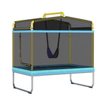 Everfit 6FT Trampoline for Kids w/ Enclosure Safety Net Swing Rectangle Yellow TRAMPO-C-R6-BLYE