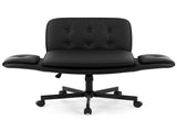 Artiss Criss Cross Chair with Wheels & Adjustable Armrests, Ergonomic Cross Legged Office Desk Chair OCHAIR-L-2018-BK