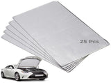 25PCS Car Sound Deadening Mat, 15.7" x 9.8" Self Adhesive Noise Insulation Sheets, Aluminum Foil & V1369-AZ3-W-08800
