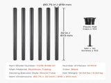 Staircase Balusters 51 Pack, 813 mm Aluminum Stair Balusters, 19 mm Water-Proof Round Metal Spindle V952-YXKLGZL51G32YUGV2V0