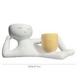 Fake Succulents Plant, Artificial Human Shaped Resin Pots, Cute Desk Desk Plant for Office V1192-AZ-W-29589