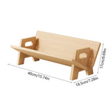 Wooden Desktop Bookshelf Solid Wood Book Stand & Storage Rack Forward Tilt Anti-Fall Design V1366-AZ2-W-11776