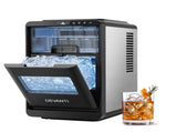 Devanti Ice Maker Crescent Ice 16pcs Countertop Machine 12KG/24H for Home IM-ZB-12M-BK