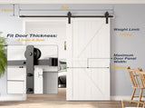 2m Heavy Duty Sliding Barn Single Door Hardware Kit Damper Track Rail Roller System V324-CS-BARNRAIL200
