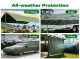 Instahut 4x6m Tarp Tarpaulin 600GSM Camping Canvas Heavy Duty Water Resistant TARP-GR-4X6