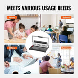 Coil Spiral Binding Machine, Manual Book Maker 34-Holes Binding 120 Sheets, Punch Binder with V952-ZDJ20XQSSD34J0H4EV0