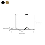 BAMDECOR A36 Modern LED Linear Chandeliers Pendant Lights with Dimmable LED and Adjustable Hanging V255-A36-L140