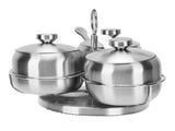Seasoning Pot Set Innovative Rotating Condiment Spice Salt Sugar Jar Container with Lid Spoon V1294-YM0721-3118210044911