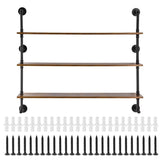 VEVOR Industrial Pipe Shelf 3 Tier 48x9.84in Wall-Mount for Kitchen Bedroom V952-JSGZWJYGHMBHJ0DEQV0
