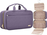 Purple Large Capacity Hanging Toiletry Bag for Women - Checked Pattern V888-ELOSUNG39469
