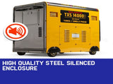 GENPOWER 7kW Peak 5kW Rated Commercial Diesel Generator, Electric Key Start, 1 20A 415V 3 Phase, 3 V219-GEN3DSGPRC1M4