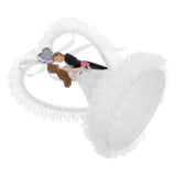 White Resin Wedding Cake Topper Romantic Bride Groom Figurine Decorative V1366-AZ2-W-19300