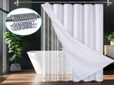 Waffle Fabric Shower Curtain with Liner and Hooks Set Bathroom Curtain for Home Hotel 72 X 72in V1294-YM0901-YM888YBTMSY04V24W0001